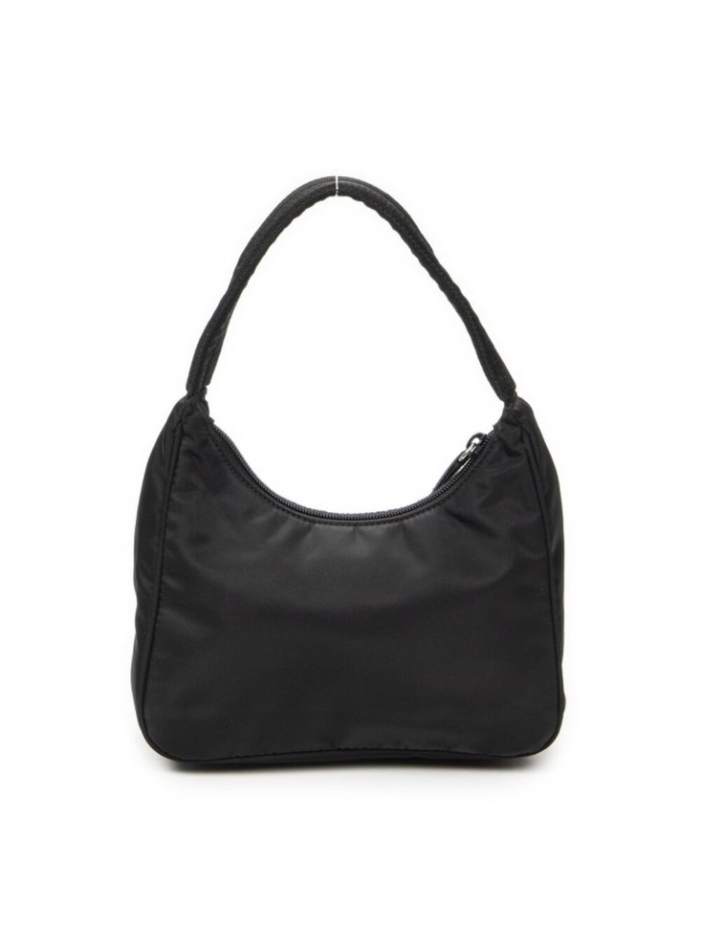 Prada Vintage Mini Zip Hobo Black Nylon Canvas - Picture 5 of 10
